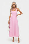 Square Neck Splice Dress