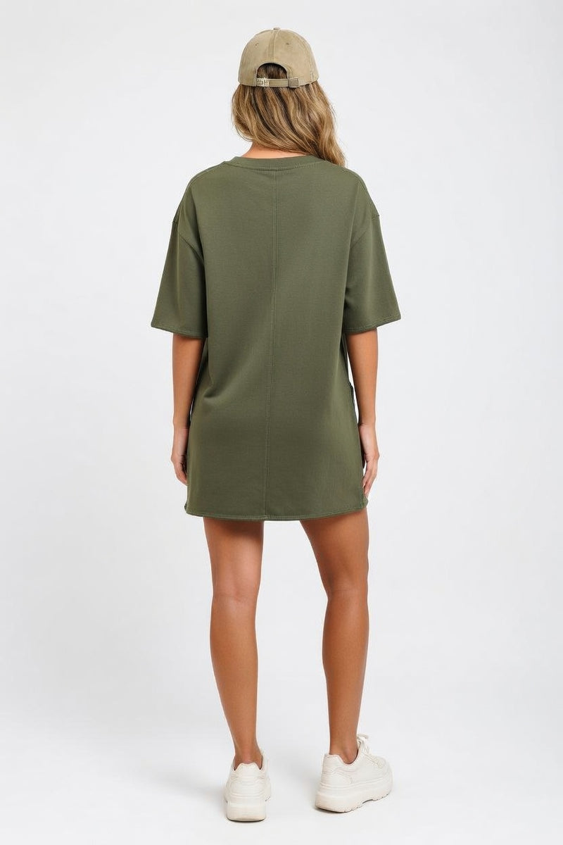 Cotton Utility Jumpsuit — back view