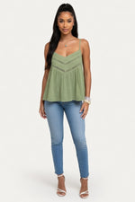 Lace Halter Top — Light Green