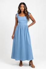 Halter Mini Dress — Sky Blue
