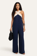 Cross Back Maxi Dress — Blue