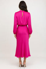 Draped Halter Dress — back view