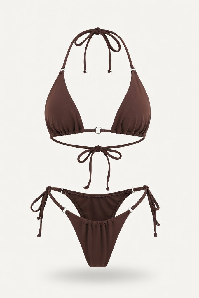 Triangle Bikini Set — Coffee