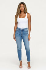 Cotton Blend Round Neck Vest — White
