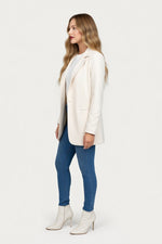 Lapel Woolen Coat — side view