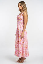 Printed Halter Midi Dress — side view