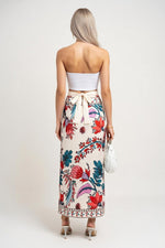 High Waist Printed Skirt — back view