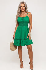 Halter Midi Dress — Green
