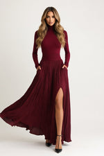 Tailored Blazer Skirt Co-ord — Deep Red
