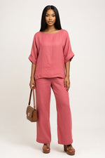 Relaxed Two-Piece Set — Peach