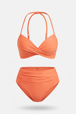 Structured Triangle Bikini Set — Orange