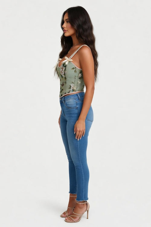 Bow Detail Halter Top — side view