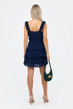 Ruffle Midi Dress — back view