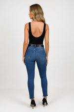 Knitted V-Neck Vest — back view