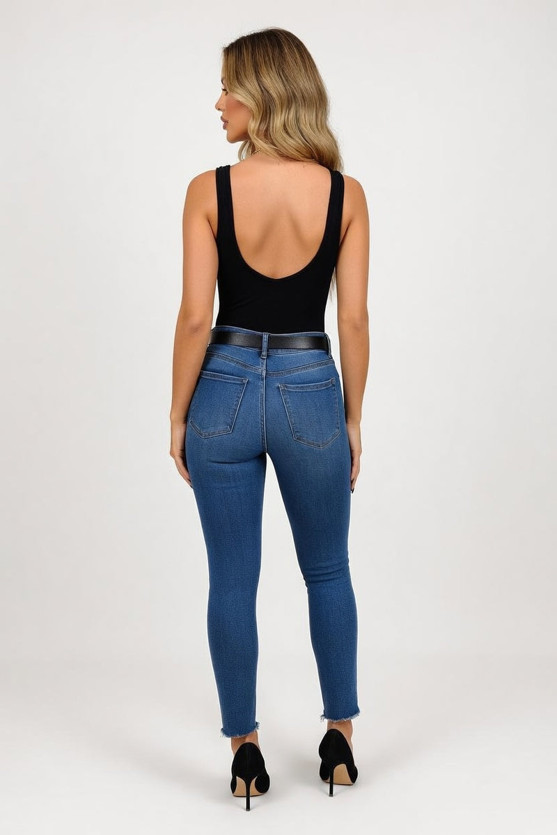 Knitted V-Neck Vest — back view