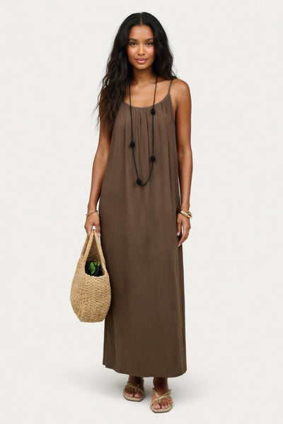 Backless Halter Maxi Dress