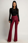 High-Waisted Flare Trousers