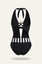 Structured One-Piece Swimsuit — back view