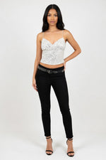 Beaded Halter Top — front view