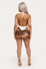 Striped Halter Co-Ord Set — back view
