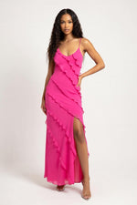 Halter Backless Dress — Rose Pink