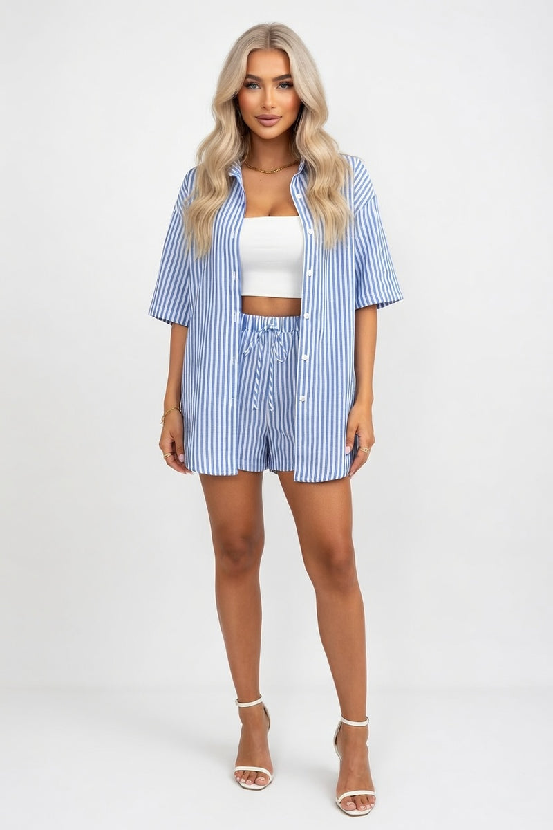 Striped Co-ord Set — front view