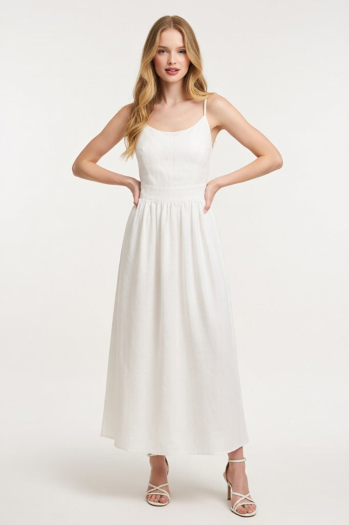 Halter Mini Dress — White
