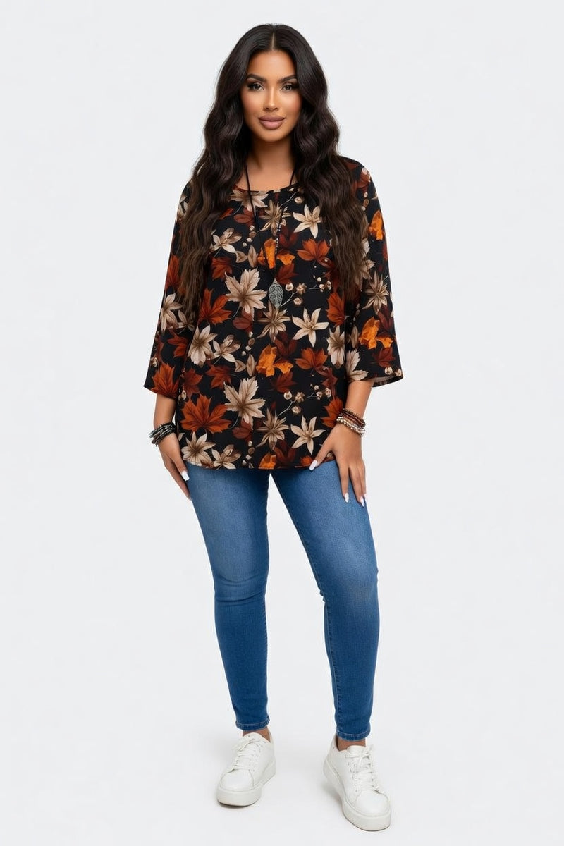Botanical Print Tee — front view