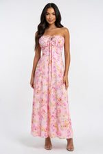 Printed Halter Dress — Blue Print