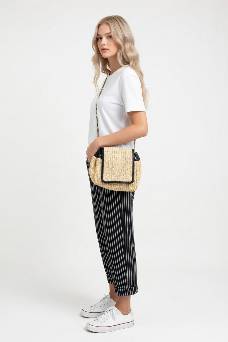 Striped Wide Leg Trousers — side view