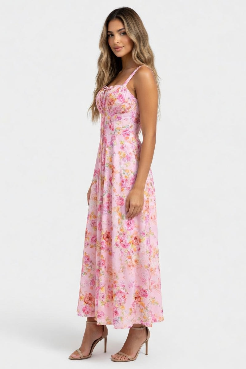 Printed Strappy Dress — side view