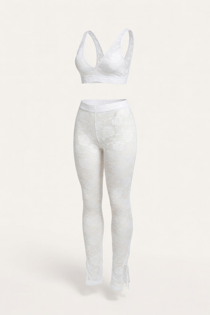 Halter Co-ord Set — Off White