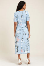Round Neck Printed Dress — back view