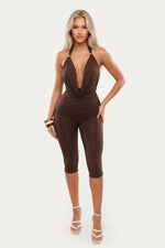 Halter Metal Detail Co-ord Set — Black