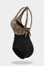 Cross Back Colour Block Swimsuit — side view