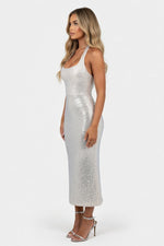Sequin Halter Mini Dress — side view