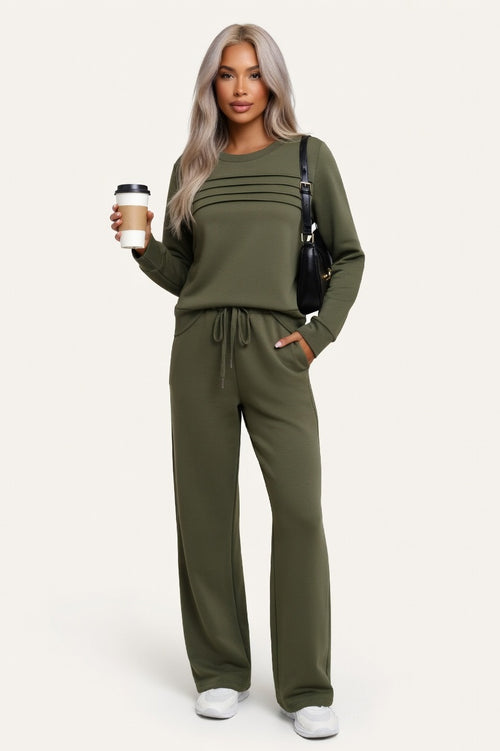 Tailored Co-ord Set — Army Green