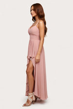 Off-Shoulder Asymmetric Dress — side view