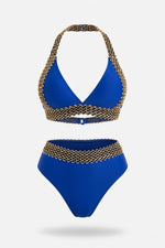 High Waist Bikini Set — Blue