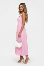 Square Neck Splice Dress — side view