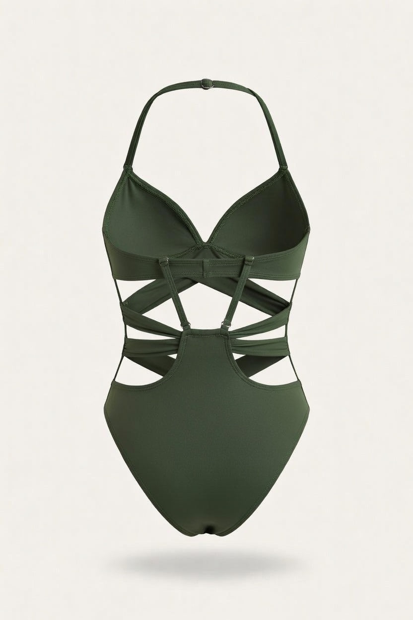High Waist Cut-Out Bikini — back view