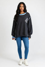 Slit Detail Sweatshirt — front view
