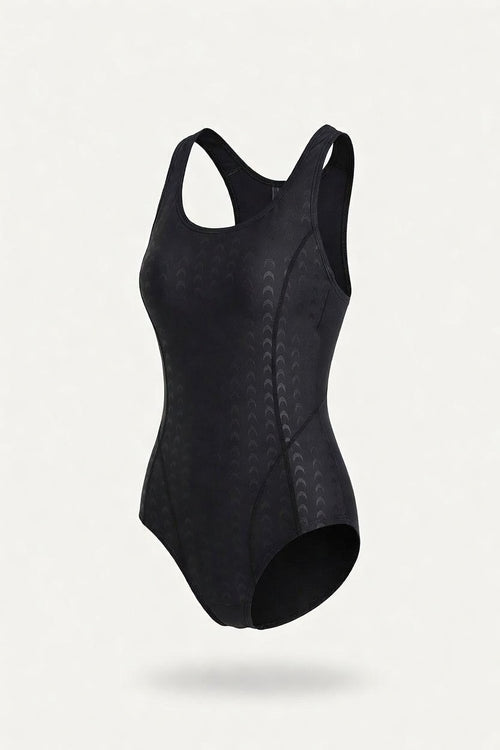 Shark Skin Texture Swimsuit — side view