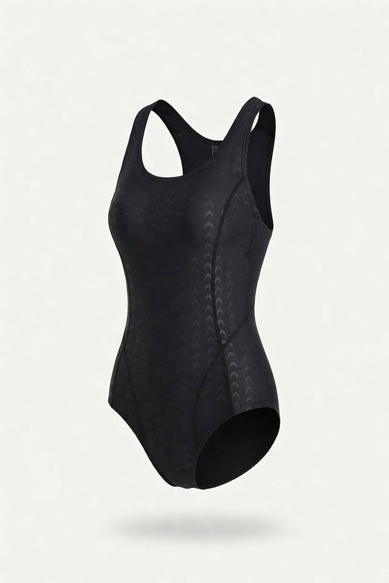 Shark Skin Texture Swimsuit — side view