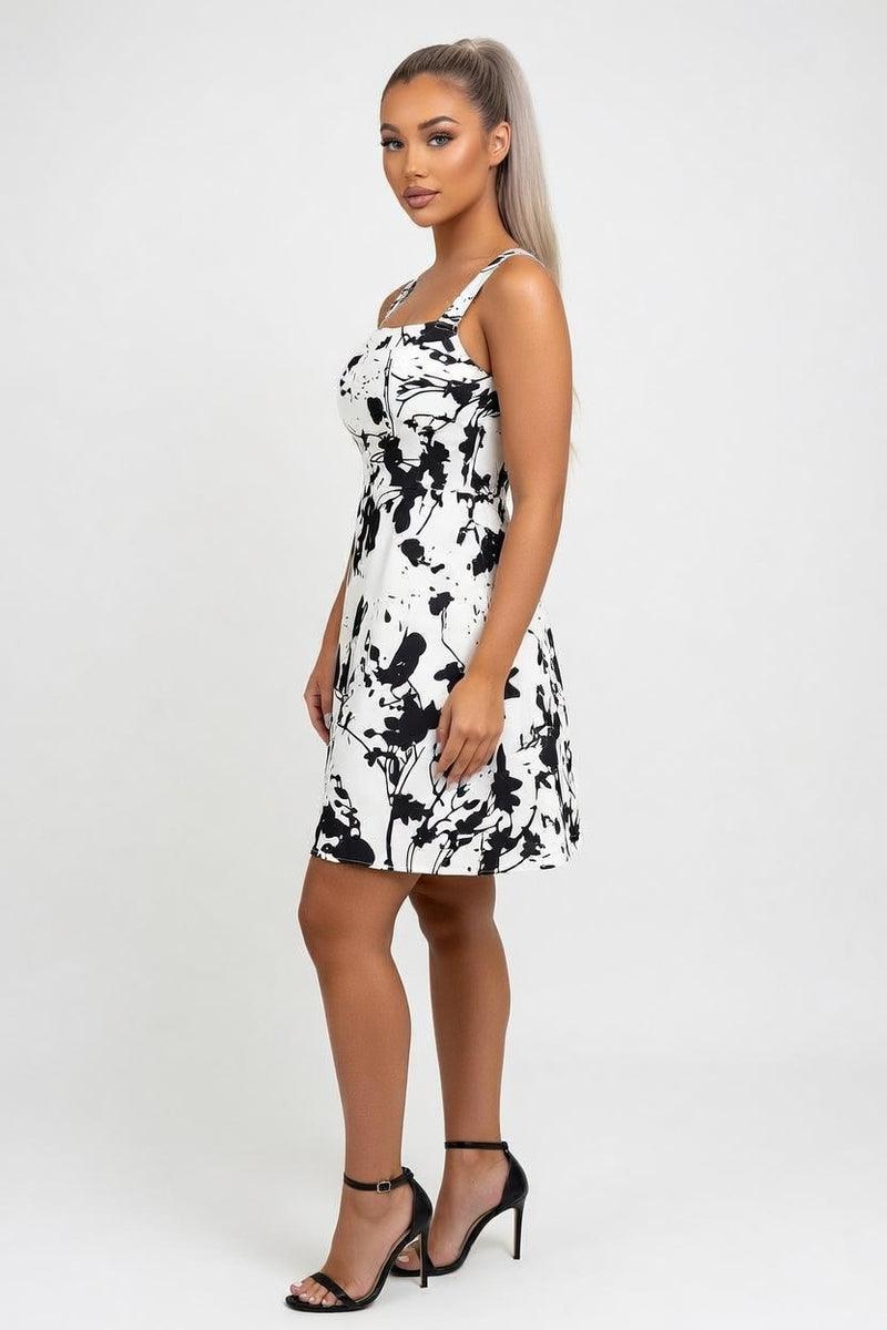 Halter Print Dress — side view