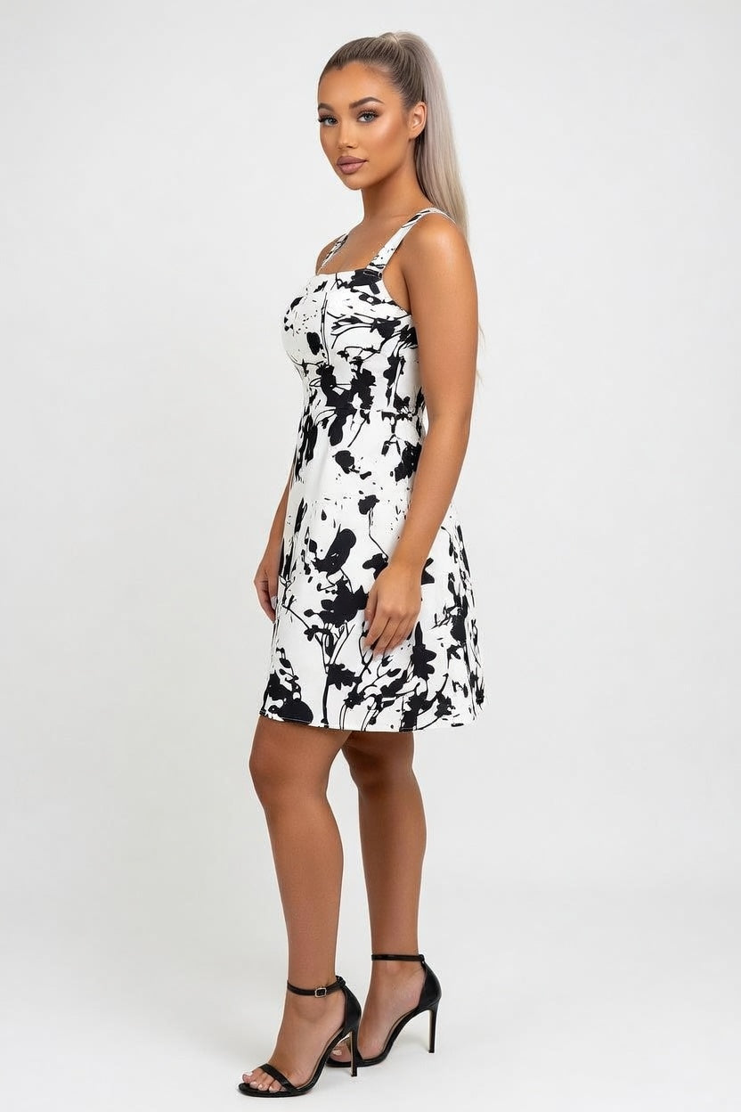 Halter Print Dress — side view