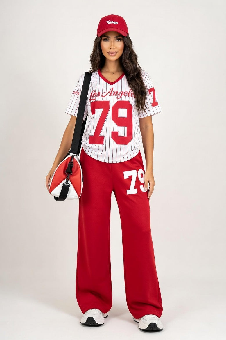 Digital Print Co-ord Set — Red