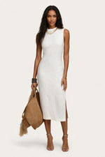 Ribbed Knit Midi Dress — front view