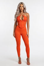 Mesh Halter Top — Orange