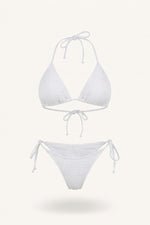 Cross-Front Bikini Set — White